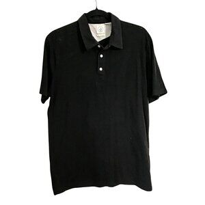 VOLCOM MENS BLACK SHORT SLEEVE POLO SHIRT SIZE LARGE